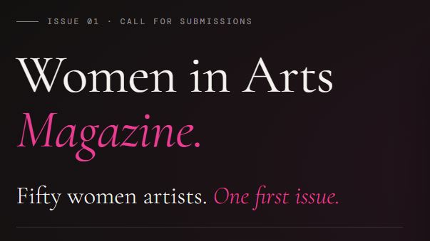 women in arts magazine